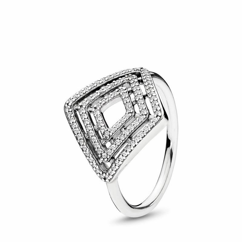 Pandora Geometric Lines Stackable Ring Silver Egypt TY3124965